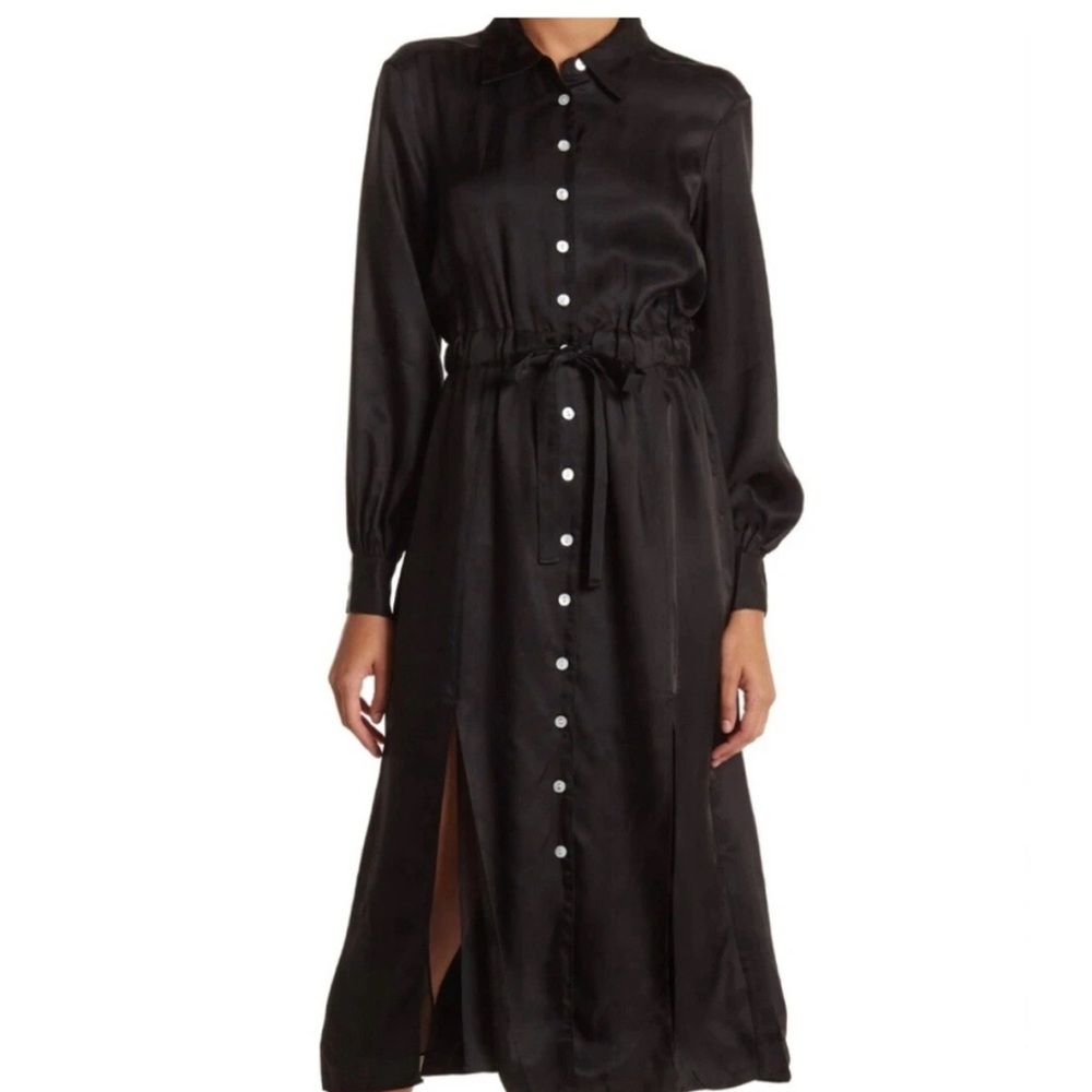 Cinq à Sept Elegant Black Button-Down Dress